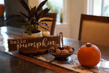 Süslemeleri balkabağıyla güz