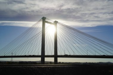 Beyaz Köprü, su üzerindeki köprü, dönüm noktası, kablo köprüsü, köprü arkaplanı