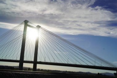 Beyaz Köprü, su üzerindeki köprü, dönüm noktası, kablo köprüsü, köprü arkaplanı