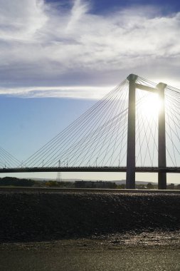 Beyaz Köprü, su üzerindeki köprü, dönüm noktası, kablo köprüsü, köprü arkaplanı