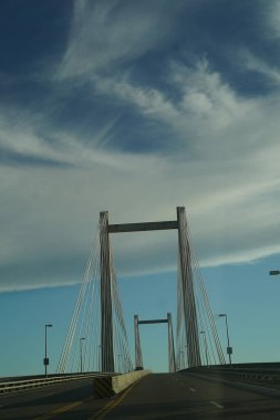 Beyaz Köprü, su üzerindeki köprü, dönüm noktası, kablo köprüsü, köprü arkaplanı