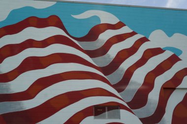 Amerikan bayrak resmi, bayrak resmi, duvar resmi, simge, sanat, resim