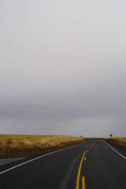 Manzaralı çöl yolu, güzel bir arka plan.