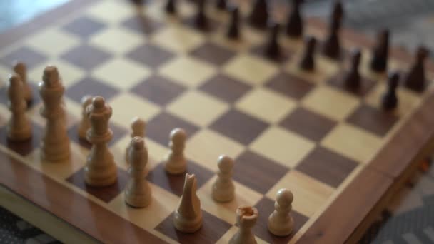 チェスをする人 手だけ — ストック動画