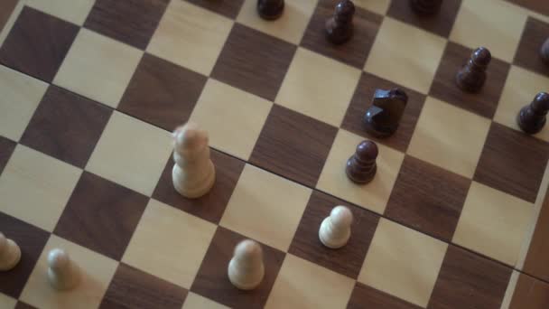 Άνθρωποι Παίζουν Σκάκι Μόνο Χέρια — Αρχείο Βίντεο