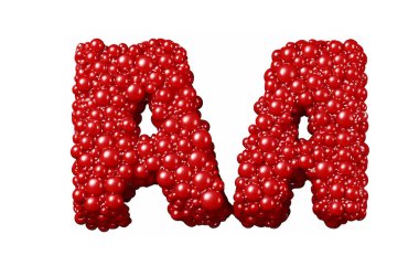 Ayrı harfler, A harfi, beyaz arka plandaki A harfi.