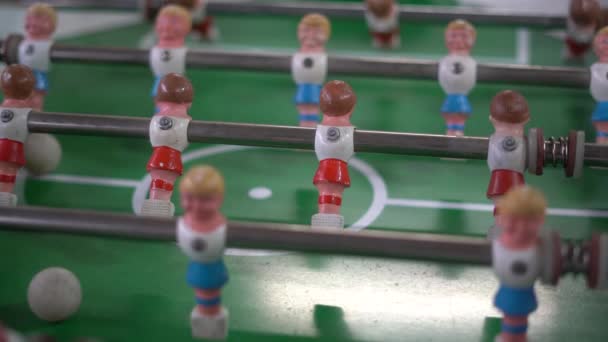 Stolní Fotbal Fotbal Fotbal Rekreace Ruce Stolní Hra — Stock video