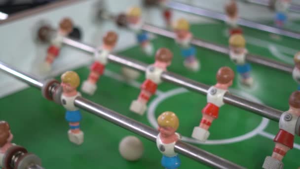 Table Soccer Foosball Soccer Recreation Hands Board Game — Stock Video