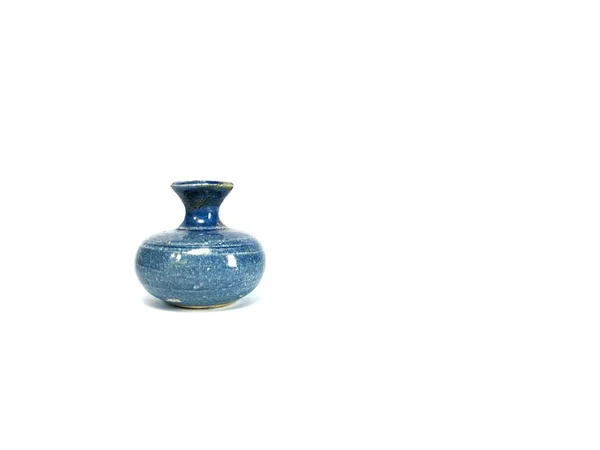 Unique Clay Vase Home Decoration Isolated White Background — Stock Photo, Image