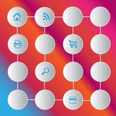 Soyut çember bilgi arkaplanı çizimi