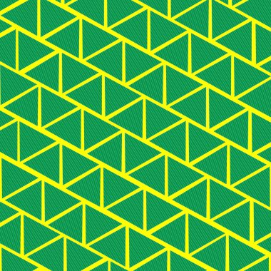 Soyut illüstrasyon parlak yeşil arkaplan dikişsiz üçgen deseni