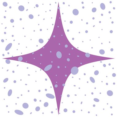 yıldız çizimi dağınık taşlar, mor, beyaz arkaplan