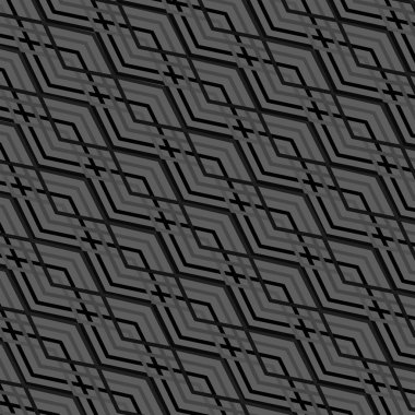 Geometric pattern, black lines, gray background clipart