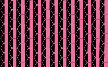 Pembe ve siyah geometrik desenlerin gösterimi