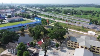 Trafik yolları, binalar, toplumlar, Ayutthaya, Tayland, 1 / 27 / 2025