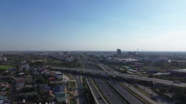 Phra Nakhon Si Ayutthaya, Tayland 212025 Yüksek açılı trafik manzarası