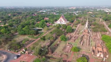 Phra Nakhon Si Ayutthaya Tarih Parkının hava görüntüsü