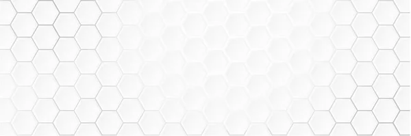Hexagone Blanc Abstrait Nid Abeille Fond Blanc Lumière Ombre Vecteur — Image vectorielle