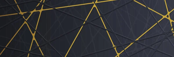 Abstrakti Kulta Mustat Viivat Tummalla Pohjalla Geometrinen Raita Linja Art — vektorikuva