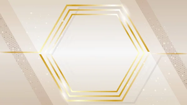 Ylellinen Vaaleanruskea Pastelli Abstrakti Tausta Kultainen Linjat Kimallus Kimallus — vektorikuva