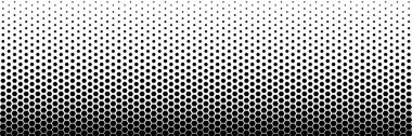 Siyah çokgen yarım tonlu noktaların siyah ve beyaz etkisi vardır. Dikey yarım ton etkisi.