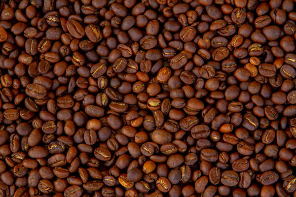 coffee beans close-up, background