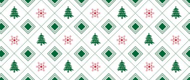 Beyaz üzerine yeşil ve kırmızı noel öğesi desen ve arkaplan için, Noel arkaplanı.