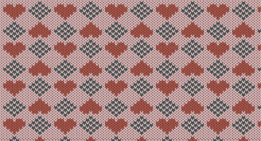 Retro herat ve geometrik örgü desen, Şen Süveter Tasarımı. Kusursuz Örülmüş Desen