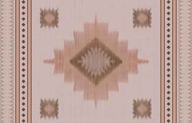 Kahverengi kumaş dokusu, Navajo kabilesinin kusursuz deseni, Yerli Amerikan süsü, Etnik Güney Batı dekor stili, Boho geometrik süsü, vektör dikişsiz desen, basit tarz - tekstil, pankart, duvar kağıtları, ambalaj için harika.