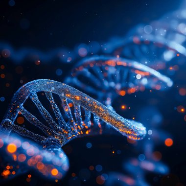Renkli Genetik Kod DNA Molekül Yapısı