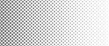 Desen ve arkaplan için beyaz üzerine siyah ok harmanlanmış, Yarıton etkisi.