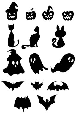 Cadılar Bayramı partisinin el çizimi robot resim seti, arka plan Cadılar Bayramı, eğlence cadılar bayramı unsurları, siyah beyaz çizgi sanatı..