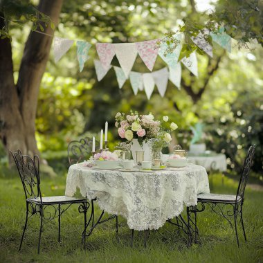 Mum ışığında ahşap masa.