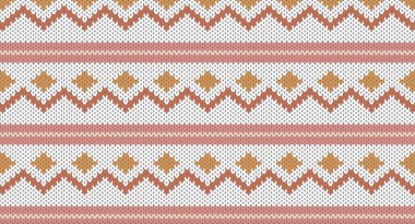 Sarı ve pembe geometrik örgü tasarımı, Şen Süveter Tasarımı. Kusursuz Örülmüş Desen