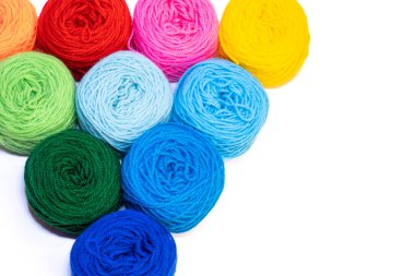 Bir arkaplan oluşturan güzel renkli yün.