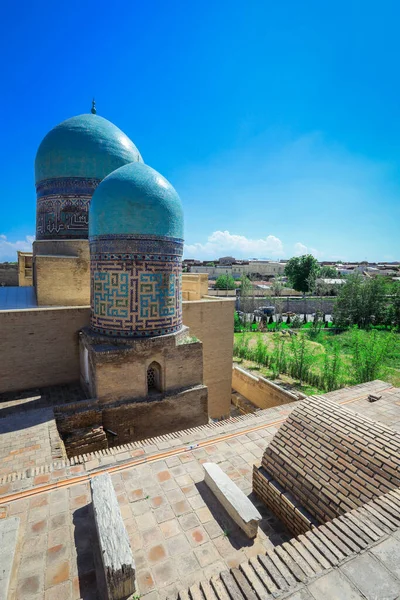 Edificios Coloridos Necrópolis Shah Zinda Parte Noreste Samarcanda Uzbekistán — Foto de Stock