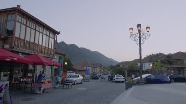 Central Streets Old Mtskheta Evening People Georgia — Video