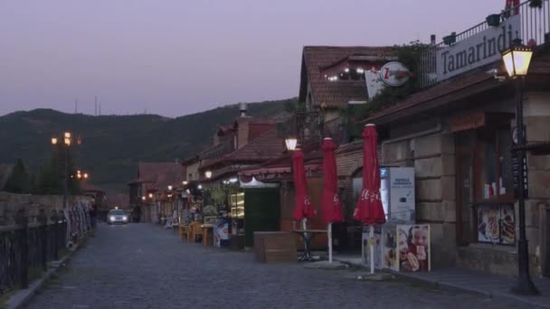 Central Streets Old Mtskheta Evening People Georgia — Videoclip de stoc