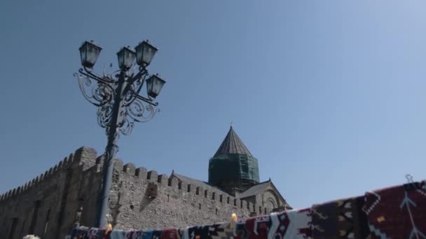 Mura Della Cattedrale Georgiana Svetitskhoveli Mtskheta Georgia — Video Stock