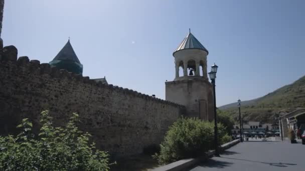 Les Murs Cathédrale Géorgienne Svetitskhoveli Mtskheta Géorgie — Video