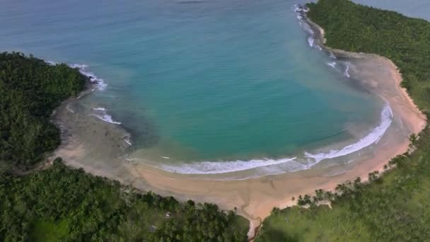 Wild Bay Beach San Vicente Philippines Aerial — Stockvideo