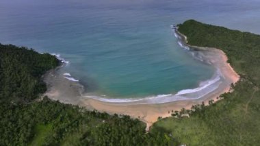 Wild Bay With A Beach Near San Vicente, Philippines Aerial