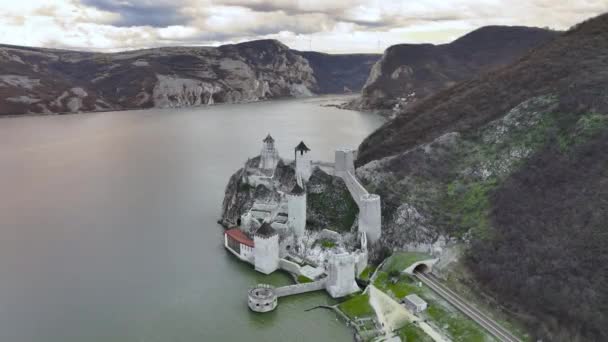 Golubatskaya Fortress Coast Danube Serbia — Vídeo de Stock