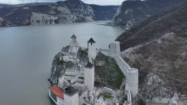 Golubatskaja Festung Der Donau Serbien — Stockvideo