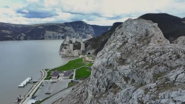 Голубатська Фортеця Узбережжі Дунай Сербія — стокове відео