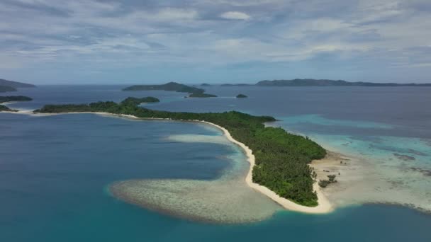 Πολυτελή Νησιά Palawan Λευκές Παραλίες Αεροφωτογραφία Φιλιππίνες — Αρχείο Βίντεο