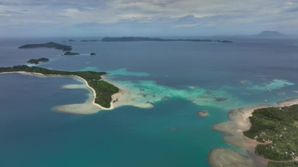 Palawan Luxury Islands White Beachs 空中ビュー フィリピン — ストック動画