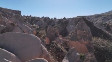 Unique Rocks In Goreme National Park, Turkey Aerial