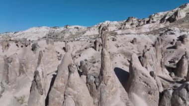Unique Rocks In Goreme National Park, Turkey Aerial