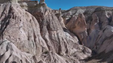 Unique Rocks In Goreme National Park, Turkey Aerial